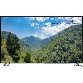 Grundig 75 GCU 8900B Ultra HD 4K LED televizyon, siyah çerçevesinde dağ manzarası gösteriyor