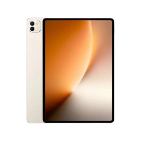 Honor MagicPad 3 Pro oyuncu tableti, beyaz renkli 12 GB ve 256 GB depolama kapasitesiyle önden görünüm.