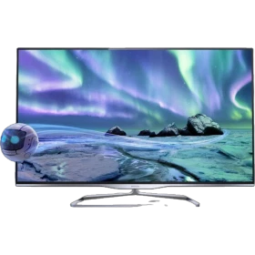Philips 47PFL5008K Full HD LED televizyon; siyah çerçeveli, ayaklı TV paneli açık ekranda gösteriliyor.