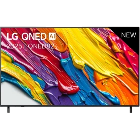 LG 65QNED82A6B Ultra HD 4K QNED AI televizyon, genel renkli ekran ve canlı renkli görseliyle vitrin sunumu
