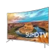 Samsung 49KS8500 Ultra HD 4K LED televizyon, doğal manzara ekranıyla modern tasarım ve genel renk tonu