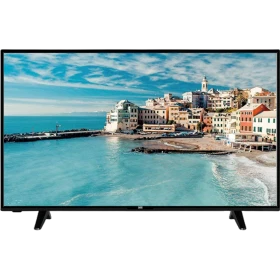 SEG 43SBF715 Full HD FHD LED televizyon, siyah çerçeveli ekranında deniz ve sahil manzarası gösteriyor