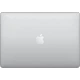 Apple MacBook Pro M2 13.3 inç gümüş laptop, kapalı durumda üst kapak ve ortada Apple logosuyla