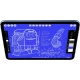Apple iPad A16 Wi‑Fi + Cellular 128 mavi, 11 inç öğrenci tablet; mavi arayüz ekranı görünen cihaz.