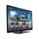 Philips 46PFL4418K LED TV, Full HD FHD ekranda SmartTV arayüzü görünen siyah televizyon, genel renk