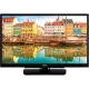 Vestel 24HD5400 HD Ready LED televizyon, renkli şehir manzarası gösteren siyah ekranıyla önden görünüm