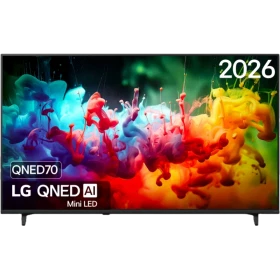LG 65QNED70B6C Ultra HD 4K QNED TV; 2026 renkli Mini LED ekran efekti, genel renk vitrin görünümü