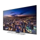 Samsung 85HU7590 Ultra HD 4K TV, genel renkli siyah ince tasarım ve şehir manzaralı ekran.