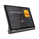 Lenovo Yoga Smart Tab LTE, koyu gri renkli uygun fiyatlı tablet; müzik oynatma ekranı görünen vitrin modeli.
