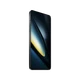 Siyah Poco F6 Pro akıllı telefon, ince çerçeveli geniş ekranı ve modern düz tasarımıyla önden görünüm