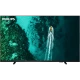Philips 55PUS7409 Ultra HD 4K LED TV ekranında ışık efekti, siyah kasa ve vitrin görünümü