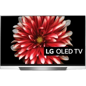LG OLED55E8PLA Ultra HD 4K OLED televizyon, çiçek temalı vitrin ekranı ile şık siyah tasarım
