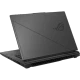 Asus ROG Strix G16 G614JVR-N3096-68 siyah oyuncu laptop, açık ekran ve RGB tasarımlı şık kasa görünümü