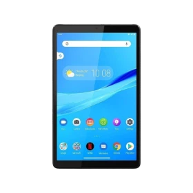 Lenovo Tab M8 TB-8505F gri renkli uygun fiyatlı tablet; mavi arayüz ekranı ile ön görünüm.