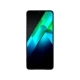 Siyah Infinix Note 12 Pro 4G akıllı telefonun ön yüzü, tam ekran tasarım ve ortada kamera deliği