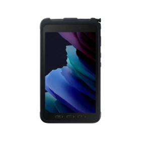 Samsung Galaxy Tab Active3 SM-T577 siyah renkli tablet; dayanıklı tasarımlı ekran görünüyor.