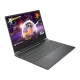 HP Victus Gaming 15-fa2036nt C52QWEA 014 koyu gri oyuncu laptop; oyun ekranı ve klavye görünüyor
