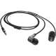 Huawei AM13 Kablolu siyah kulaklık, mikrofonlu kablosu ve 3,5 mm jak bağlantısıyla birlikte.