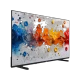 Vestel 50QG9840 Ultra HD 4K QLED televizyon, renkli ekranı ve ince siyah çerçevesiyle önden görünür