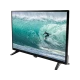 Sunny SN39HDAL04 HD Ready HD TV, siyah çerçeveli ayaklı televizyon; ekranda dalgada sörf yapan kişi görülüyor