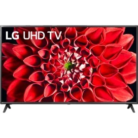 LG 65UN711C0ZB Ultra HD 4K LED televizyon ekranda kırmızı çiçek deseniyle, genel renk vitrin görünümü