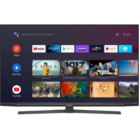 Grundig Miami 55 GGU 9765 A Ultra HD 4K LED televizyon, akıllı TV menüsü açık şekilde önden görünür.