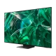 Samsung 55S95C OLED 55 inç Ultra HD 4K TV ekranda yeşil soyut desenlerle ekran görüntüsü sunuyor