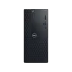 Dell OptiPlex 3060 siyah masaüstü bilgisayarın ön yüzü, güç düğmesi ve USB bağlantı noktalarıyla birlikte.