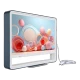 Vestel 24HA9530M HD Ready LED televizyon, beyaz çerçeveli ekran ve kumandasıyla
