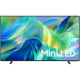 Samsung 75M1EH Ultra HD 4K Mini LED televizyon, siyah çerçeveli ve ayaklı tasarımıyla önden görünür