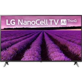LG 55SM8000PLA Ultra HD 4K LED televizyon, Nancell ve ThinQ arayüzlü, vitrin ön görünüm ekranı
