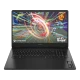 HP OMEN Gaming 17-db1022nt siyah oyuncu laptop; RGB oyun ekranıyla açık renkli vitrin görünümü.