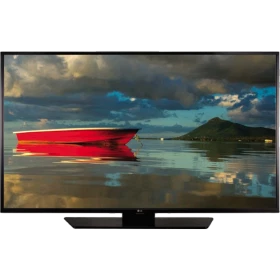 LG 43LX341C 43 inç Full HD FHD LED televizyon, deniz manzaralı ekranıyla vitrinde. Genel renk.