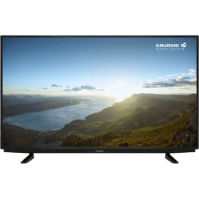Grundig 50 GEU 7830 B Ultra HD 4K LED televizyon, manzara görüntüsüyle önden görünüm
