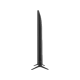 LG 70UM7100PLB 70 inç Ultra HD 4K LED televizyon, genel siyah tasarım ve ayaklı dikey görünüm