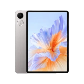 Honor Pad V9 oyuncu tableti, gri renk; arkadan ve önden görünümde, 8 GB RAM 128 GB depolama.