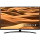 LG 55UM7400PLB Ultra HD 4K LED televizyon, ince siyah çerçeve ve altın dalga ekran görünümü