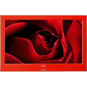 Vestel 22PF5021K Full HD FHD LED televizyon, kırmızı çerçevesi ve gül desenli canlı ekranıyla geschniegelt