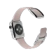 Apple Watch 38 mm gümüş paslanmaz çelik kasa, açık pembe modern tokalı kayış ve arka sensörler