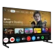 Arçelik A75HU 600B4-IG Ultra HD 4K TV, siyah çerçeveli ekranda akıllı TV uygulamaları menüsü