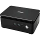 MSI Cubi 3 Silent S-028XTR siyah kompakt masaüstü bilgisayar, önden USB bağlantıları ve güç düğmesiyle