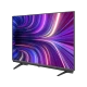 Beko B43 C 885 A Ultra HD 4K TV, siyah çerçeveli ve renkli akış desenli ekranlı televizyon