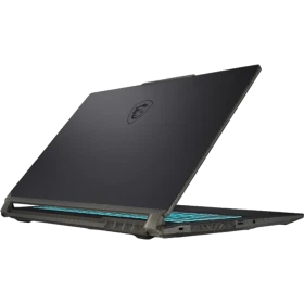 MSI Cyborg 15 A13VF-895XTR siyah oyuncu laptop ekran kapağı ve RGB şerit görünümü