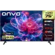 Onvo 75VQ90F3UA Ultra HD 4K LED televizyon, 75 inç ekran ve çiçek görüntüsüyle önden görünüm