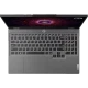 Lenovo LOQ 15ARP9 83JC00H4TRA6 gri oyuncu laptop, açık ekranlı üstten görünüm ve numerik klavye detaylı