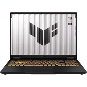 Asus TUF Gaming A16 FX608JPR-QT014W siyah oyuncu laptop açık ekran ve klavye görünümü ile vitrin görseli
