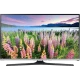 Samsung 50J5170 Full HD FHD LED TV; çiçekli manzara ekranında, genel siyah tasarımlı televizyon vitrin görünümü