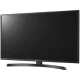 LG 49UK6470PLC Ultra HD 4K LED televizyon, genel siyah renkli düz ekran tasarım