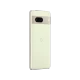 Yeşil Google Pixel 7 akıllı telefonun arka yüzü, kamera çubuğu ve Google logosu ile birlikte.