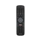 Philips 49PUS6803 Ultra HD 4K LED televizyon için siyah kumanda tuşları ve Netflix kısayolu görünüyor